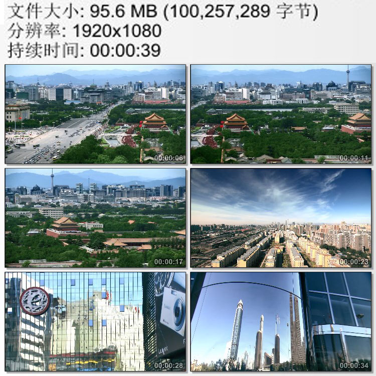 鸟瞰北京大会堂与天安门故宫北京街头掠影 高清实拍视频素材