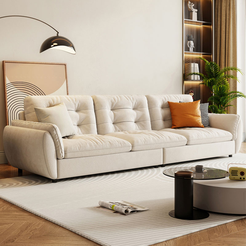 爱依瑞斯奶油风云朵沙发客厅小户型简约现代科技布艺直排家用轻奢