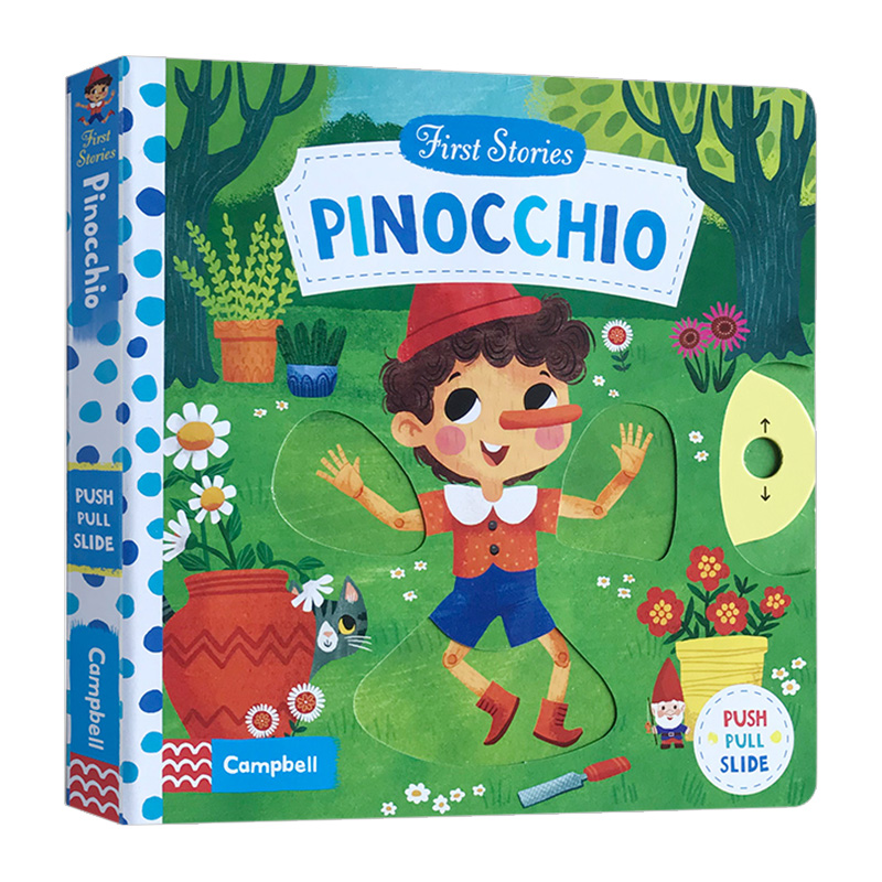 英文原版绘本 匹诺曹 First Stories Pinocchio 机关操作纸板书 2-6岁 幼儿宝宝英语启蒙图画书 英语杂志儿童图书