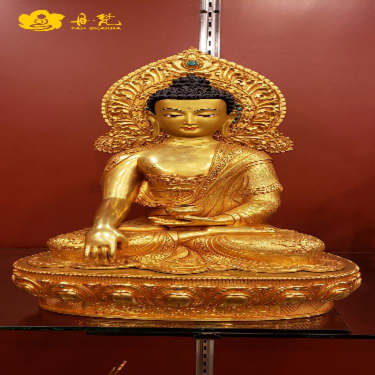尼泊尔释迦族精品释迦牟尼雕像一尺五雕像释迦摩尼佛西藏古代铜雕
