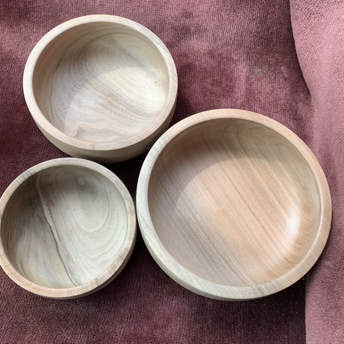 手工核桃木日式木碗儿童木碗原木质环保无漆无蜡果盘托盘整木制作