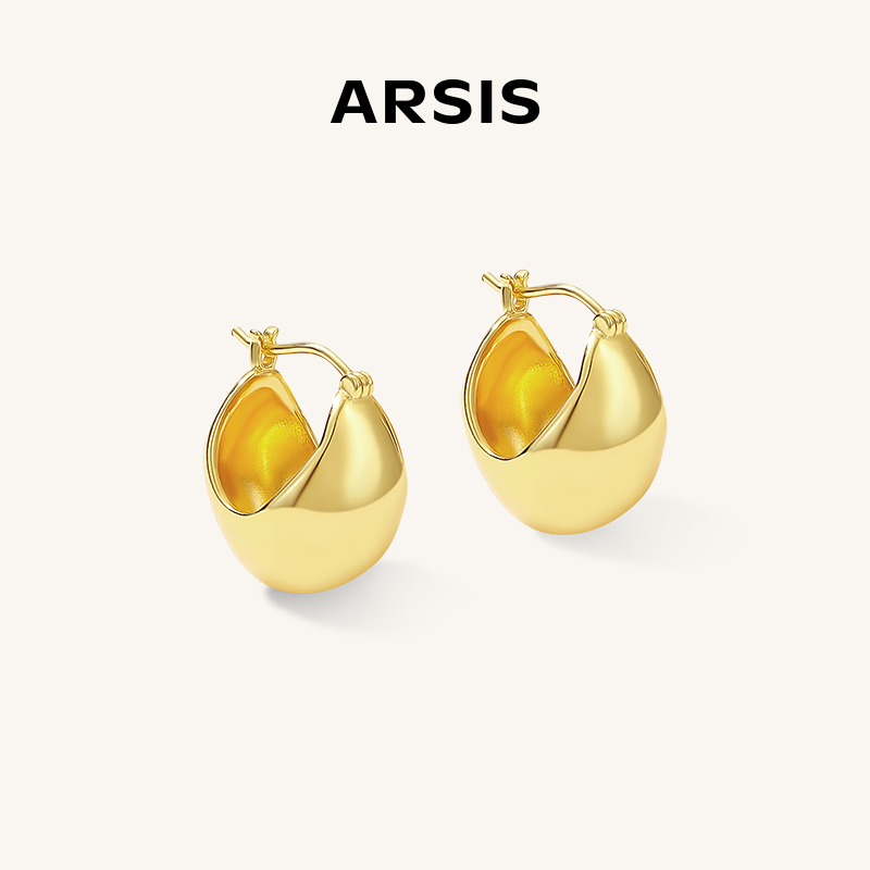 ARSIS自由搭配潺流耳扣精致轻奢百搭气质简约小众耳饰女新款耳环
