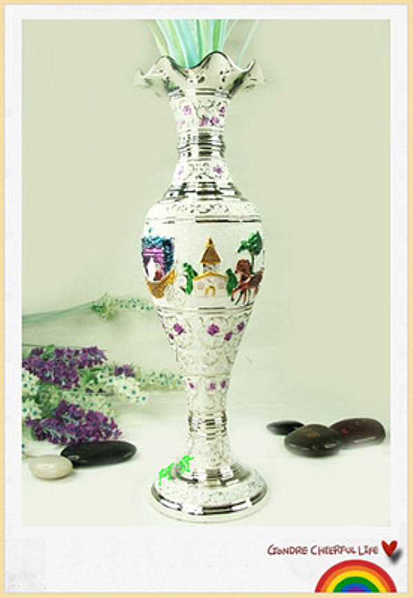 俄罗斯彩锡花瓶俄罗斯皇家马车锡制花瓶 节日居家结婚礼物花瓶