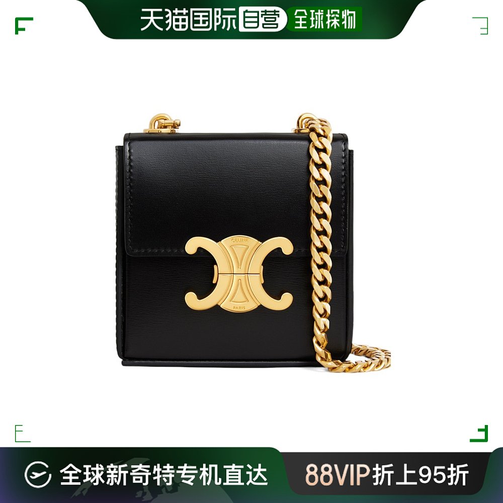 香港直邮CELINE BOX TRIOMPHE徽标细节单肩包 Women crov