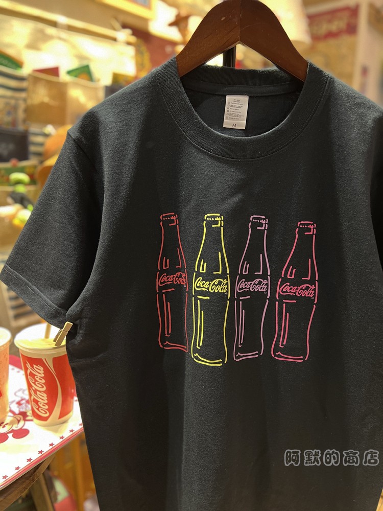 美式复古 vintage 经典可口可乐Coca Cola印花纯棉 男女款情侣T恤