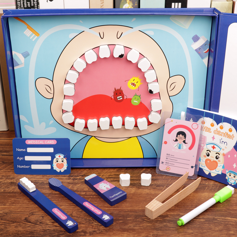 牙医口腔儿童玩具幼儿园小班娃娃家区域材料医生角色扮演套装仿真