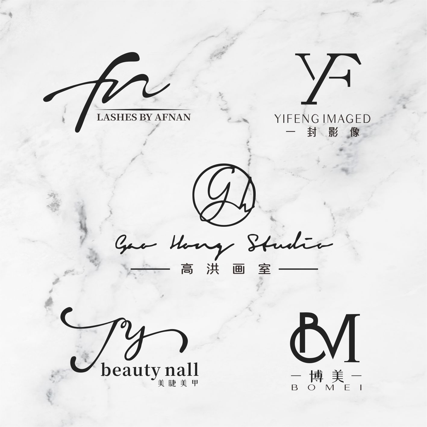 logo设计简约字母组合公司企业定制图标水印设计标志头像