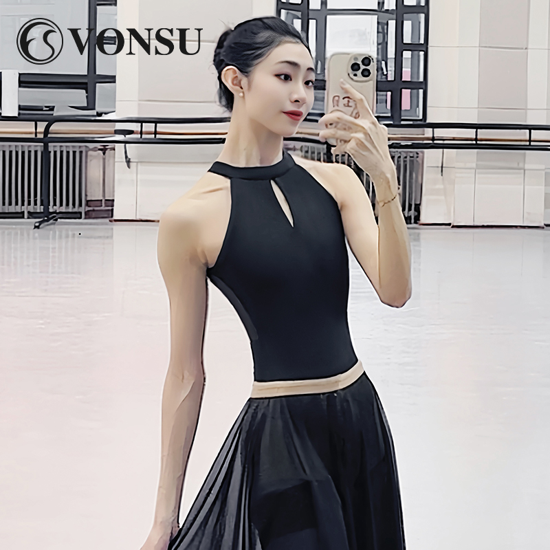 vonsu梵舒新款芭蕾舞练功服成人舞蹈形体服体操服女空中瑜伽体服