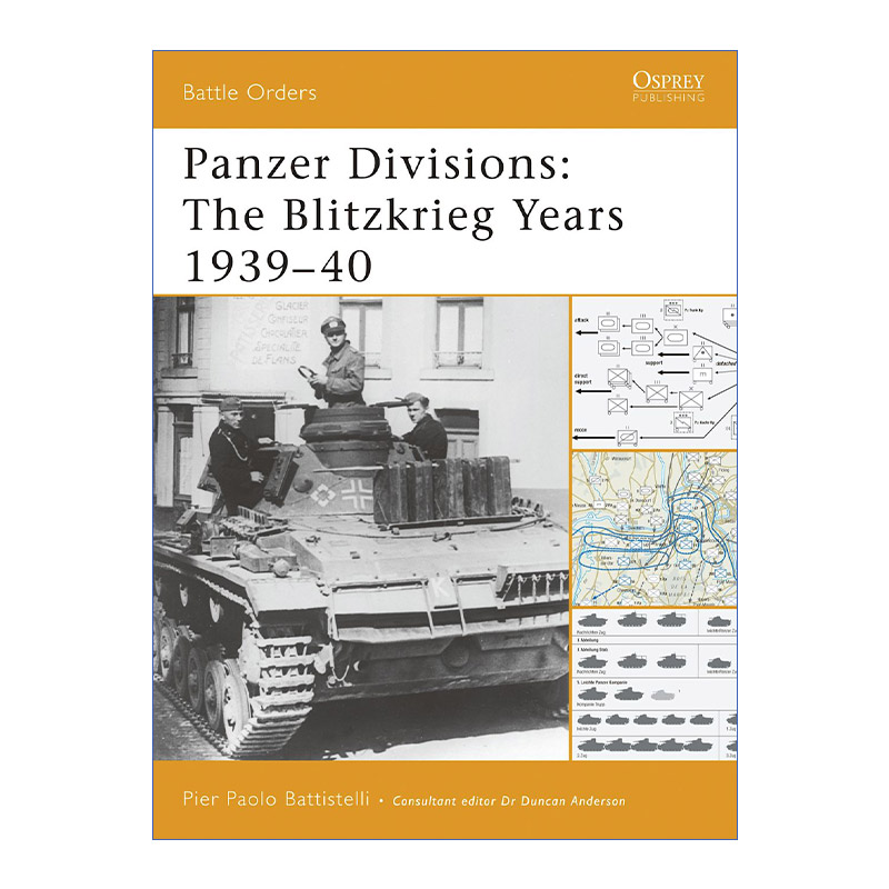 英文原版 Panzer Divisions 二战闪电战中的德国装甲师 1939-1940 作战序列系列 英文版 进口英语原版书籍