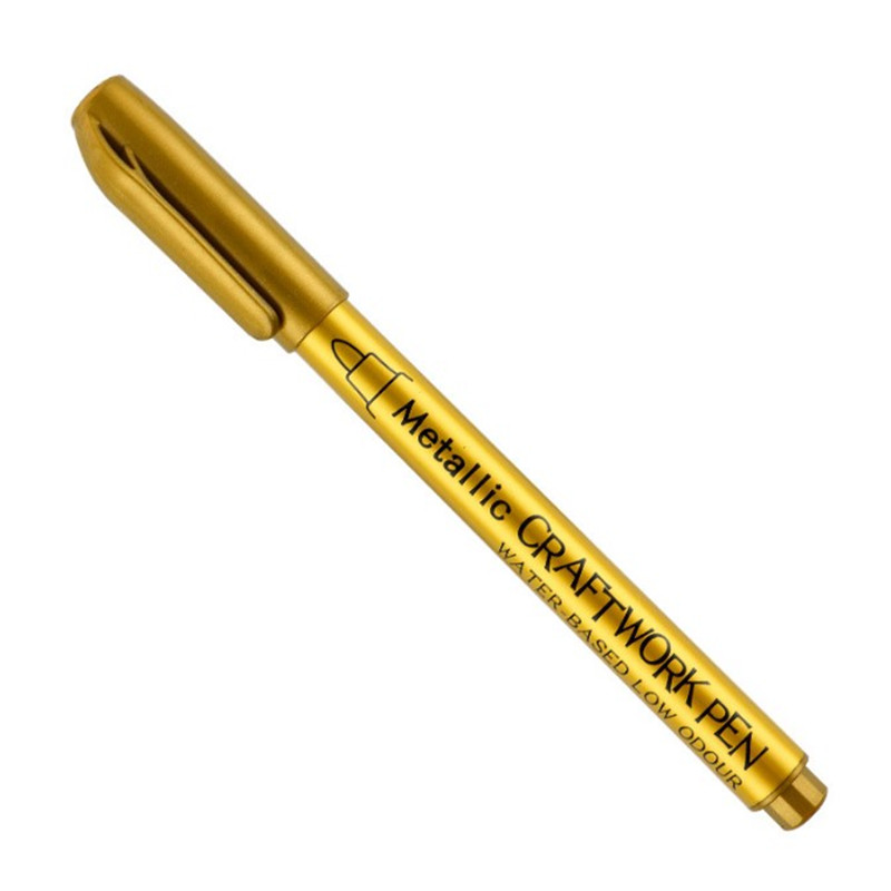 金色油漆笔diy手绘高光笔金黄色补漆笔补色笔签名笔记号笔大头笔