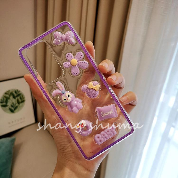 iphone12ProMax可爱紫色小兔手机壳oppor17适用华为p40pro+全包软