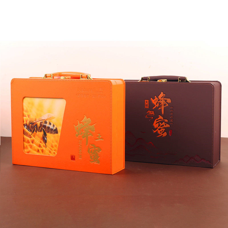 新品土蜂蜜包装盒子两斤装天然蜂蜜礼盒空盒礼品盒含瓶子定制logo
