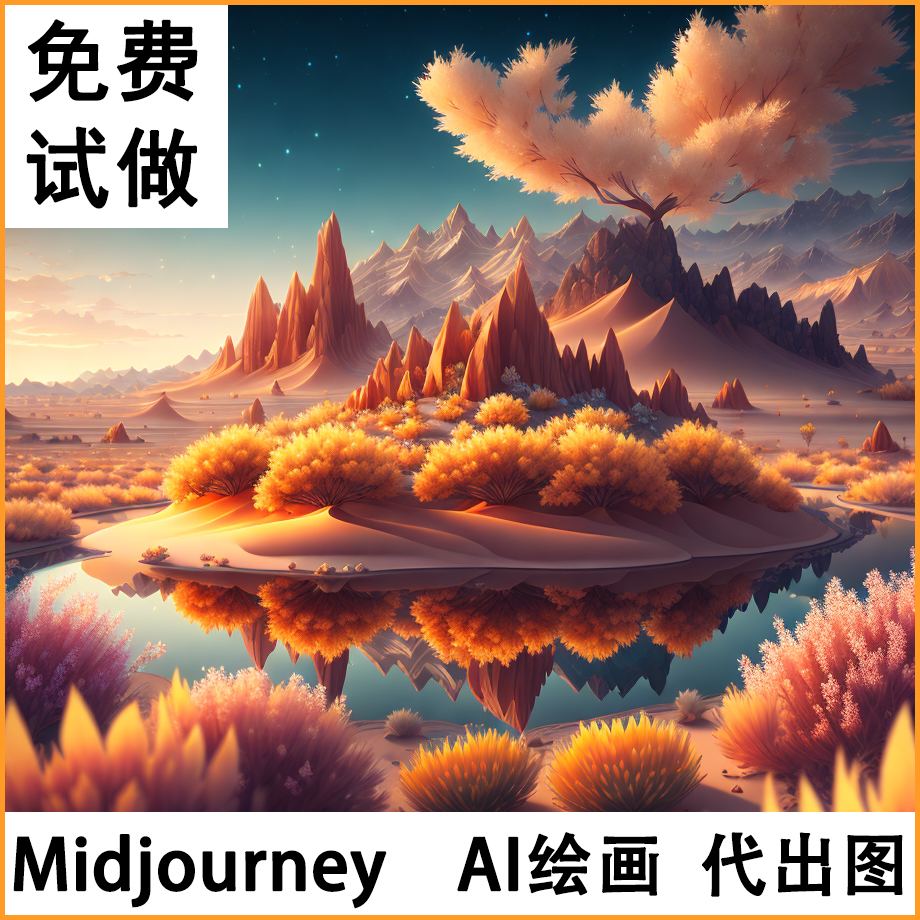 AI绘画绘图代画操作midjourney海报logo头像出图设计做图智能生成