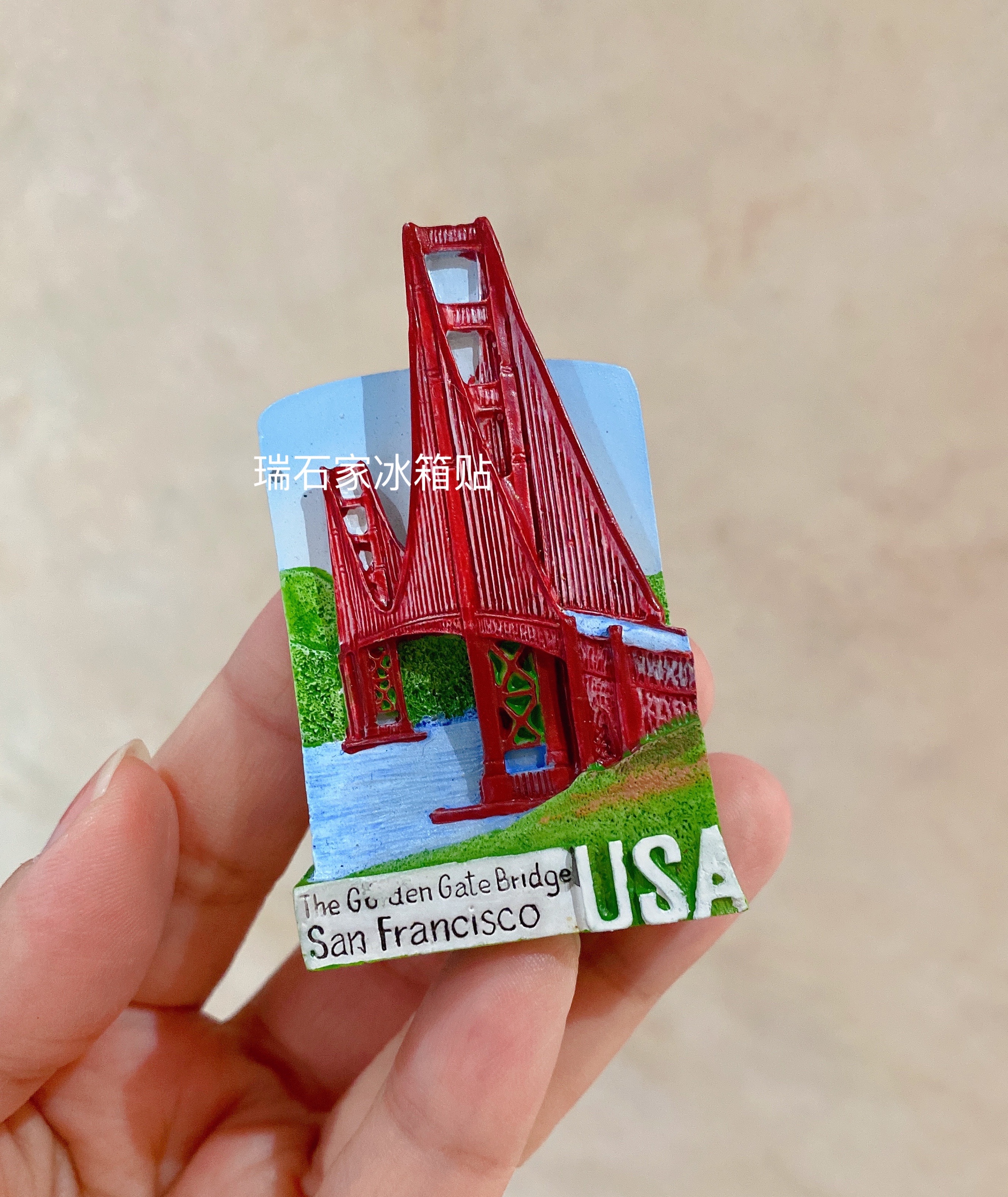 美国旧金山金门大桥立体树脂冰箱贴Golden Gate Bridge
