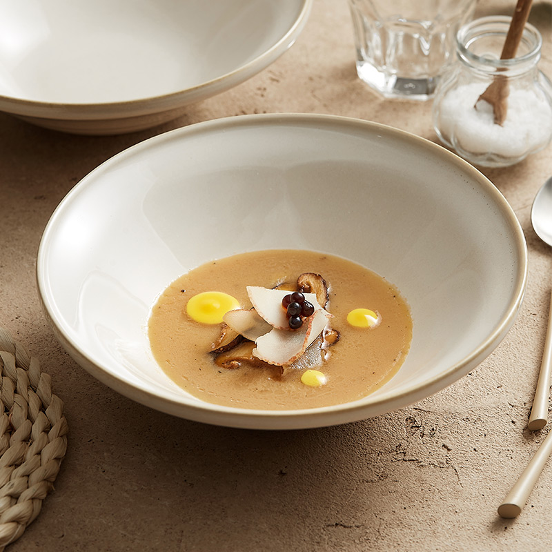 米黄汤碗泡面碗简单陶瓷餐具家用水煮鱼酸菜鱼大盆碗好看的米饭碗