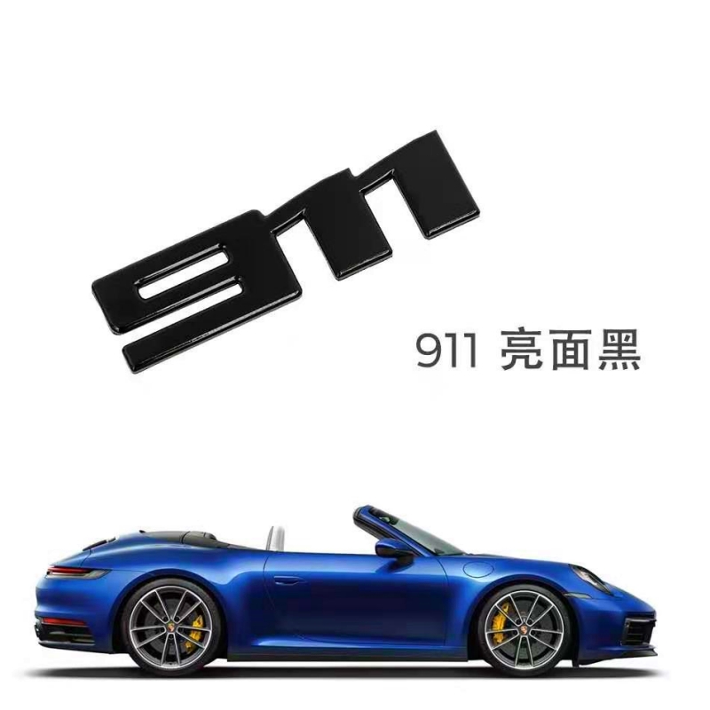 原厂新款保时捷字标911Carrera车尾字母标贴Taycan992turbo4S改装