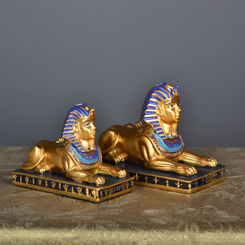 创意斯芬克斯车摆件埃及纪念品狮身人面像雕塑新款图坦卡门伴手礼