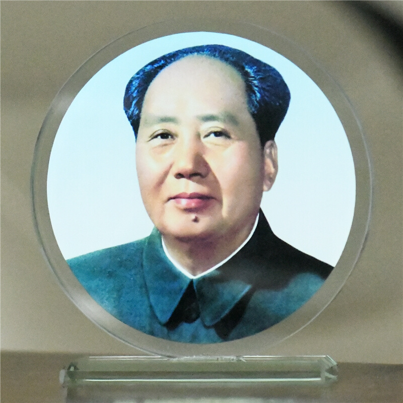 毛主席摆件青年老年头像毛泽东水晶桌面J客厅办公室毛主像摆像礼