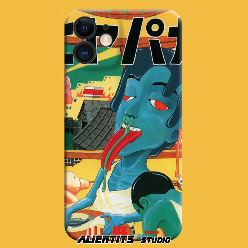 AlienTits日和二次元复古画报创意日式奇幻艺术小众防摔适用苹果华为小米安卓定制手机壳
