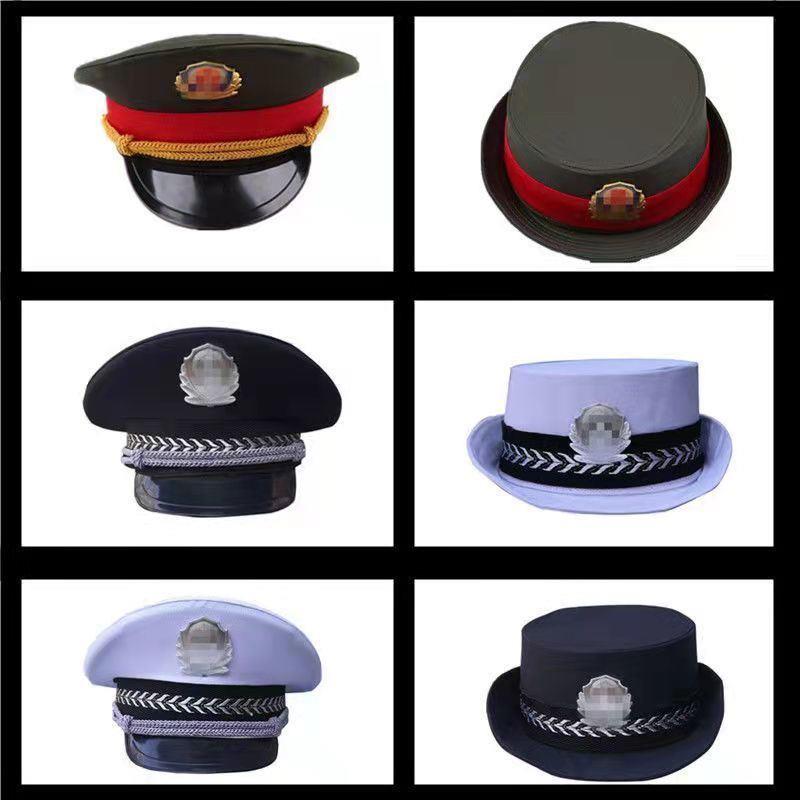 小孩男童儿童仿真警察帽子玩具装备幼儿园帽徽周边大檐帽交警帽女