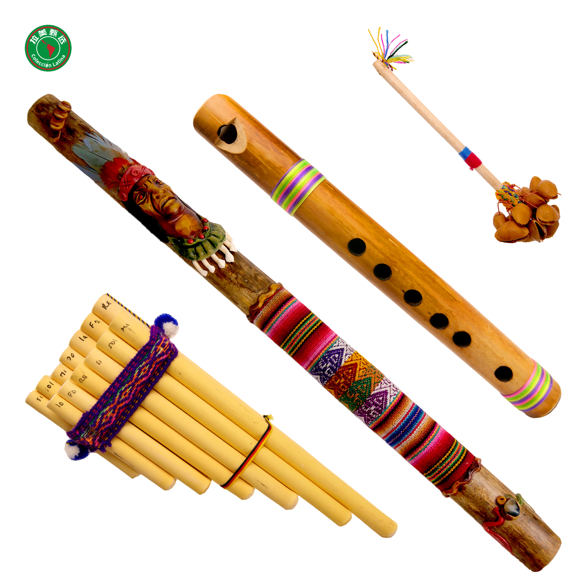 秘鲁进口手工制作印加乐器异域文化音乐印第安人传统笛子排箫