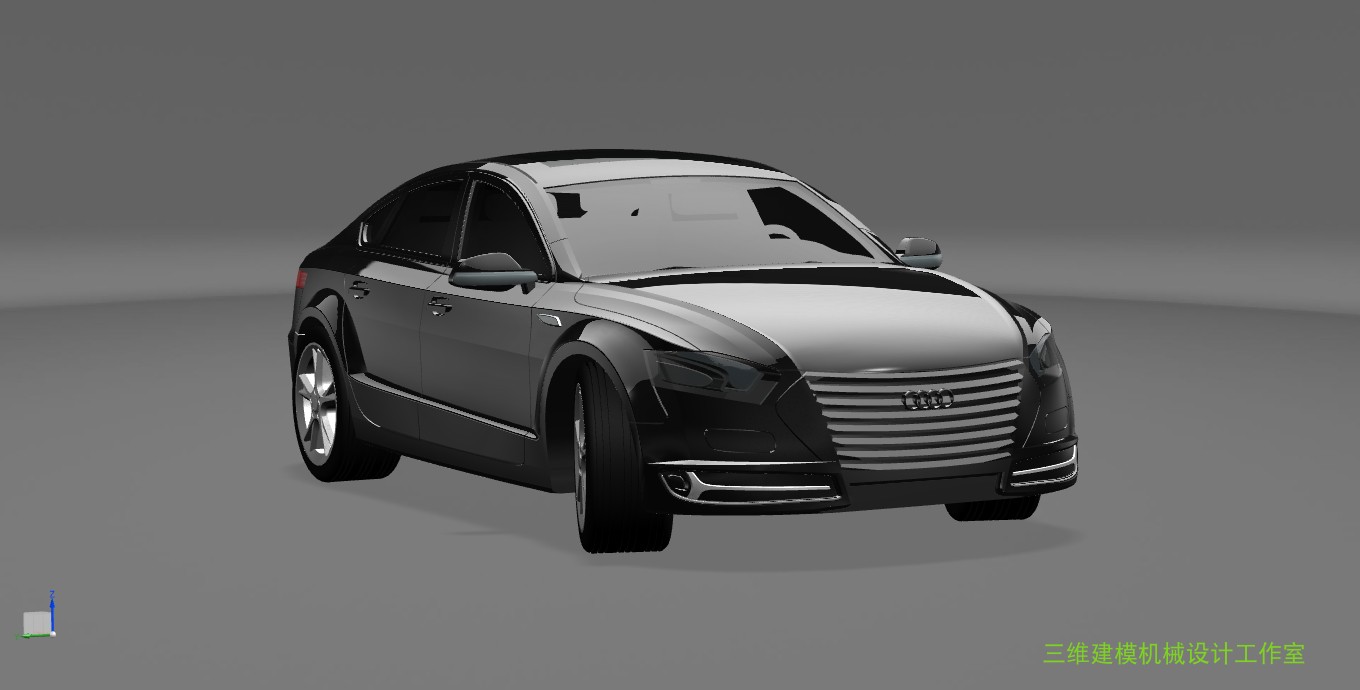 奥迪汽车UG车模图纸3D三维轿车模型外观曲面学习资料素材文件
