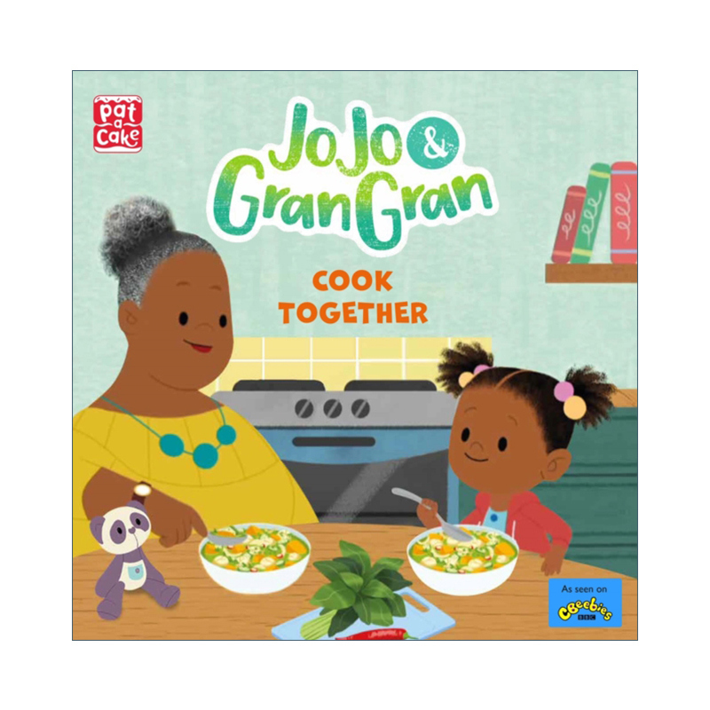 英文原版 JoJo & Gran Gran Cook Together 乔乔和奶奶 一起做饭 儿童英文趣味绘本 BBC家庭情景动画 英文版 进口英语原版书籍