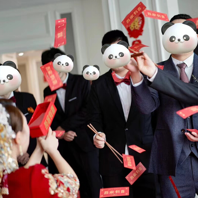 创意筷子夹钞票接亲游戏喷钱枪氛围结婚道具堵门拦门婚礼伴娘拍照