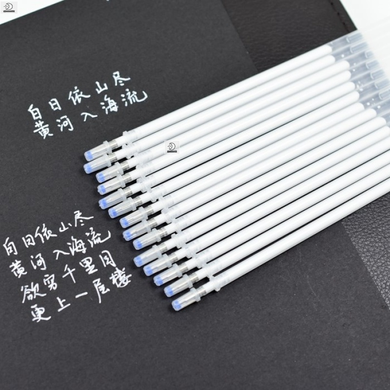 白水专用绘画黑底圆珠笔水卡水笔笔芯练习水笔芯手绘奶白动漫0.5