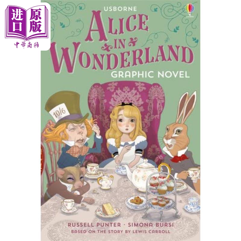 现货 Graphic Novels Alice in Wonderland 爱丽丝梦游仙境图文小说版 英文原版儿童绘本 科幻玄幻 6到9岁【中商原版】