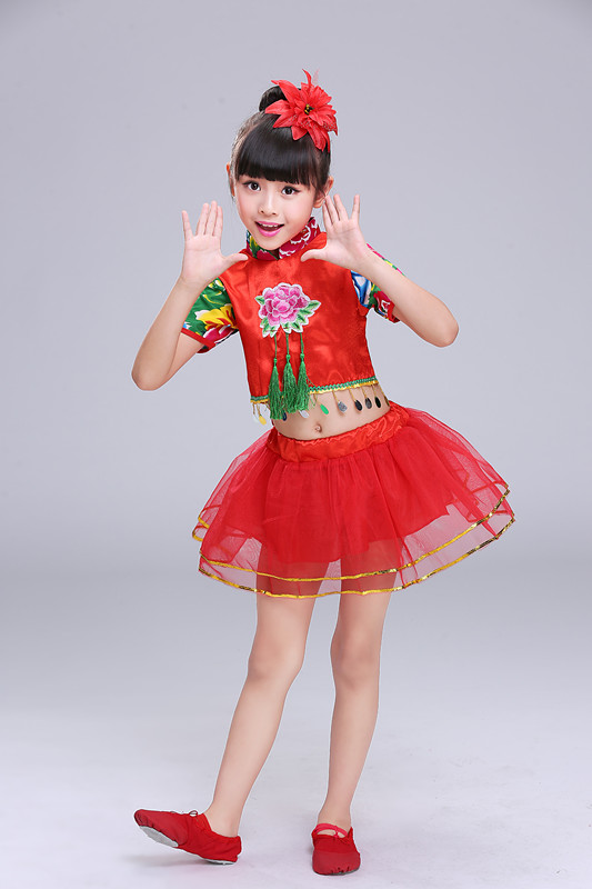 正品小荷风采儿童中国梦娃我的梦舞蹈演出服中国道德娃娃福娃表演