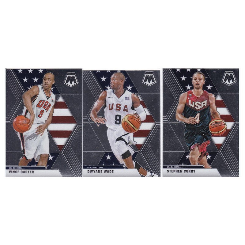 NBA球星卡 文斯卡特 韦德 库里 梦之队USA特卡panini19-20mosaic