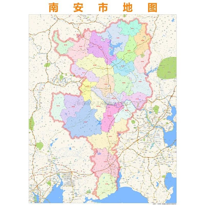 南安市行政区划地图 2022高清定制办公会议室挂图