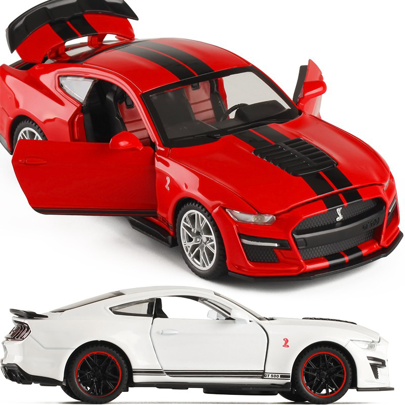 谢尔比眼镜蛇野马GT500跑车 儿童成人仿真合金开门小汽车模型玩具