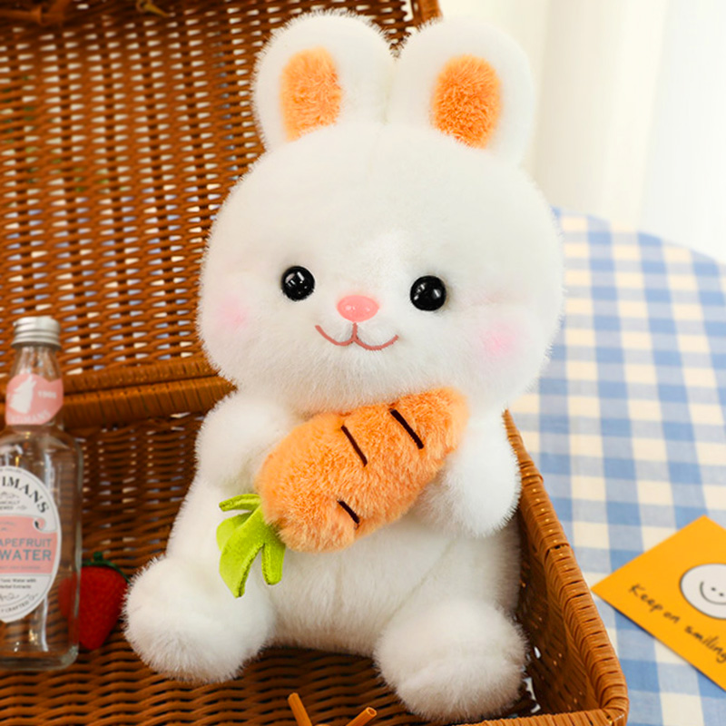 胡萝卜兔子玩偶睡觉安抚娃娃小白兔公仔布偶毛绒玩具女孩抱枕可爱