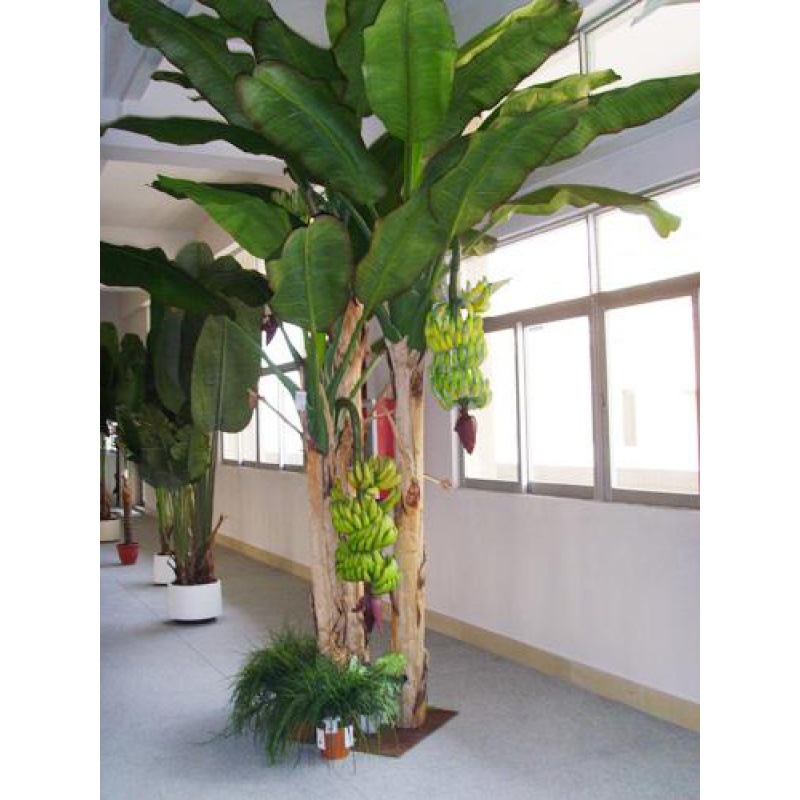 包邮仿真植物仿真装饰假树3杆2米2高芭蕉树大型落地盆景假绿植