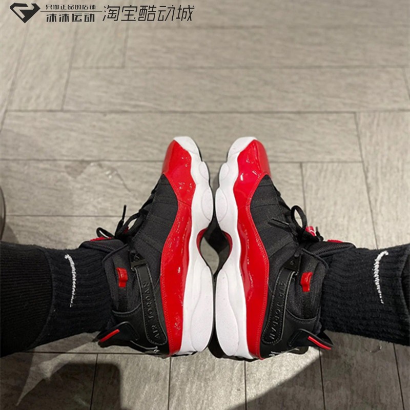 Air Jordan 6 Rings男女黑红漆皮AJ6六冠王篮球鞋322992 323419