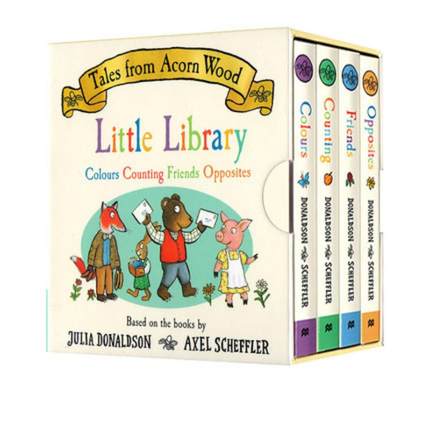 【现货】英文原版 Tales from Acorn Wood Little Library橡树林的小图书馆盒装 韵律启蒙手掌书亲子阅读绘本纸板书儿童书籍