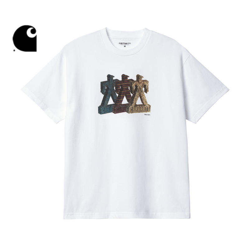 Carhartt WIP短袖T恤男装新品复古风立体人形雕像图案印花23I412L