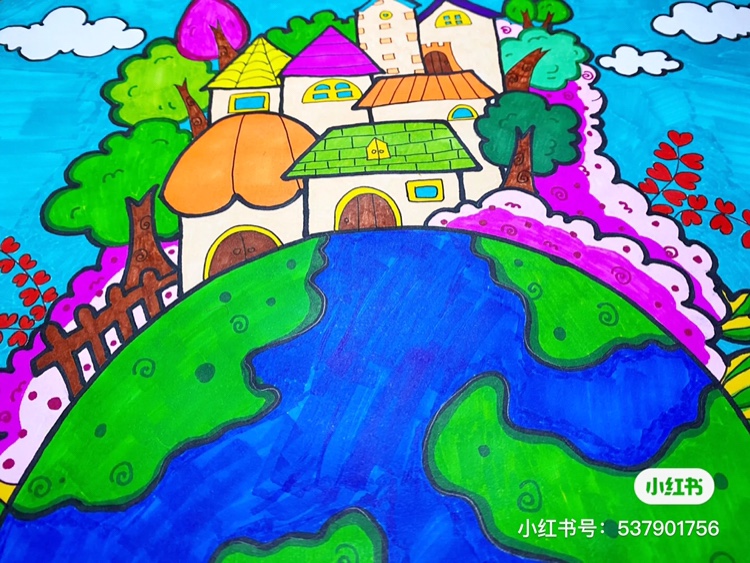 保护地球的故事手抄报模板绘画四五年级小学生专用4k素材神器儿童