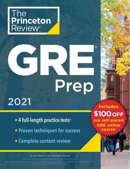 现货 普林斯顿评论 备考GRE 2021版 英文原版 TPR GRE Prep, 2021 4套练习测试题集 复习诀窍 帮助取得优异成绩
