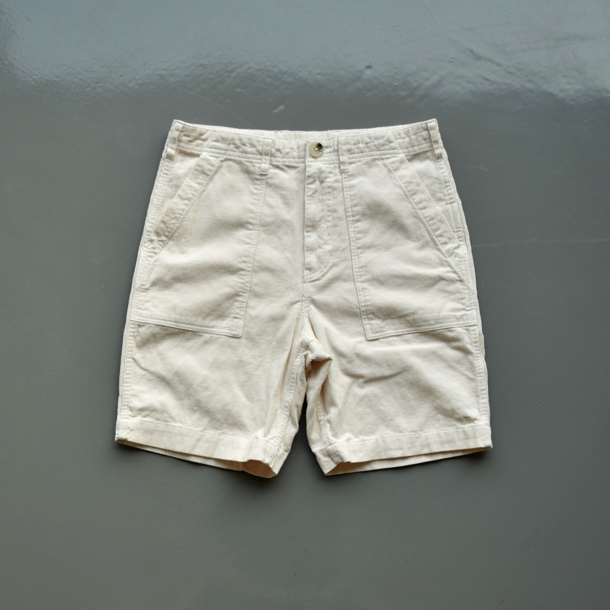 B家日本高街潮牌男夏季美式重磅灯芯绒洗水做旧宽松工装休闲短裤