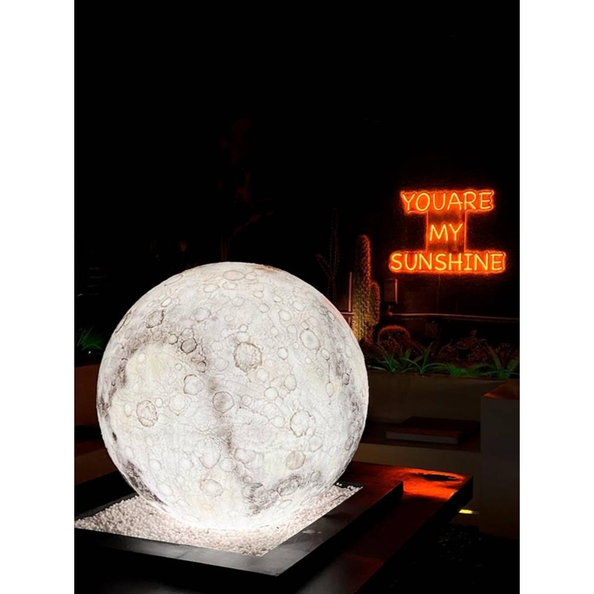 定制3D月球月亮星球地球火星月壤泡沫雕塑定制行星地形道具婚庆星