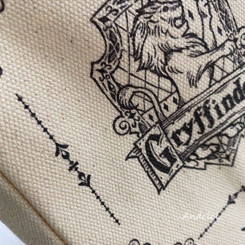 英国帆布包哈利波特魔法学院徽章帆布男女学生书包单肩包大购物袋