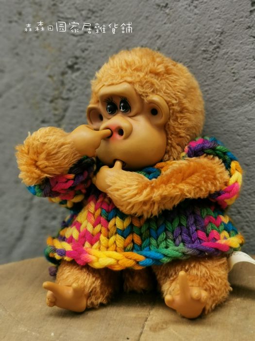 欧美回流八十年代Russ古董娃娃大猩猩毛绒老玩具奇奇前身奶嘴玩偶