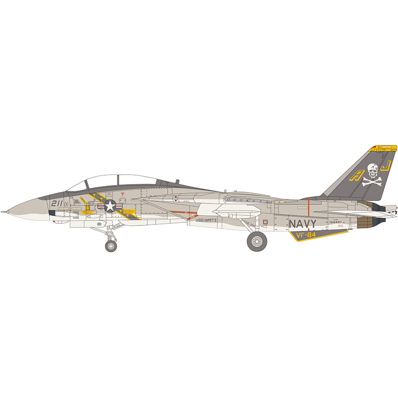 6月CW F-14A VF-84 JOLLY ROGERS AJ211 F14战斗机海盗旗中队1978