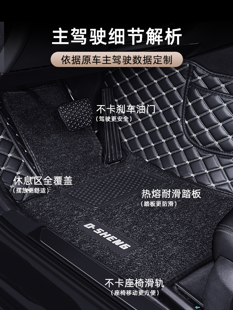 适用于丰田凯美瑞脚垫全包围专用2021新款第八代8六七7代汽车地毯