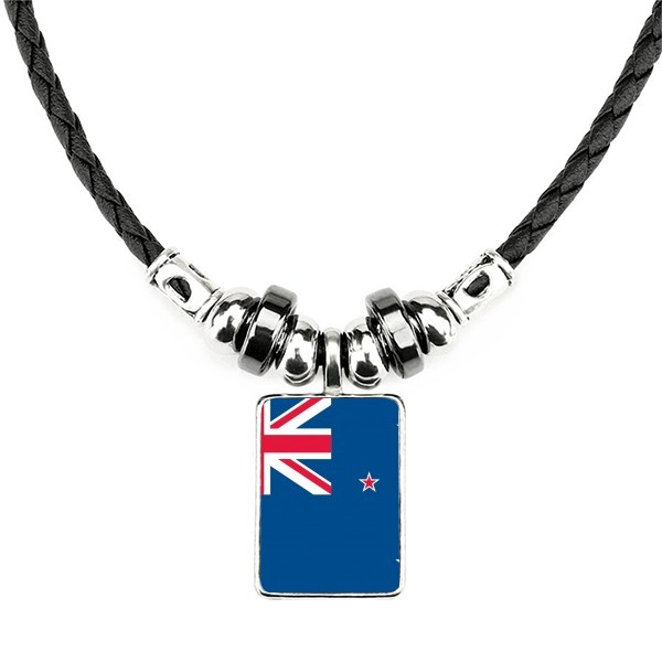 新西兰国旗大洋洲国家象征符号图案手工皮绳项链吊坠饰品