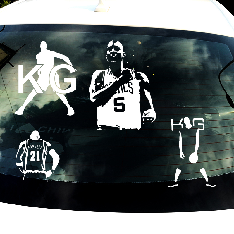 nba加内特 汽车改装个性创意人物霸气车身两侧后窗油箱盖篮球贴纸