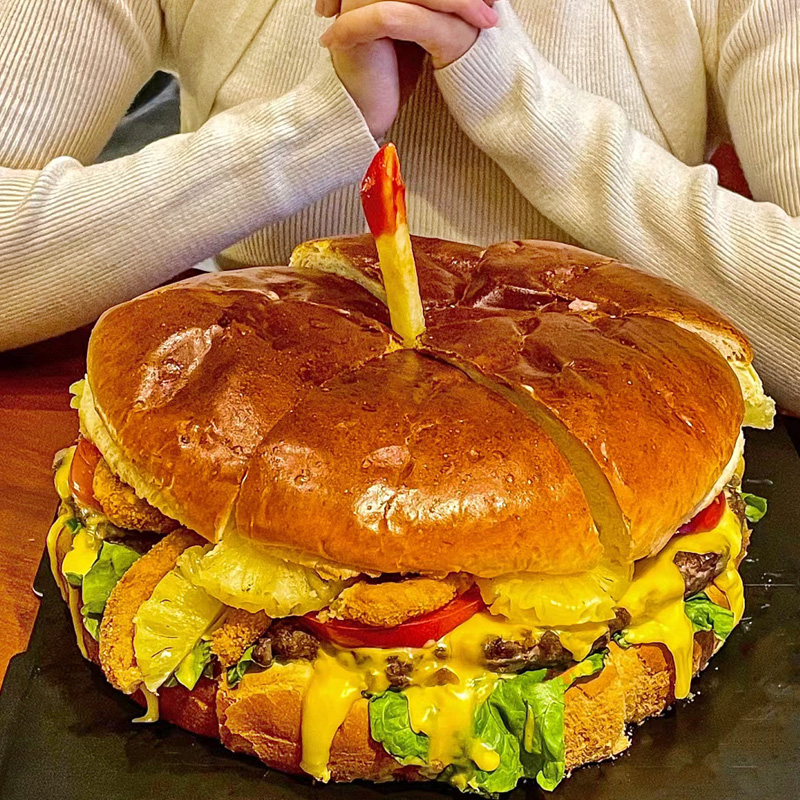 超大汉堡胚巨无霸生日汉堡蛋糕餐厅酒店KTV商用DIY自制创意蛋糕